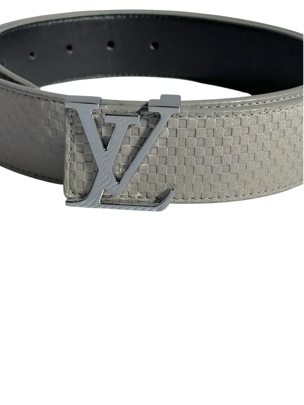 🩶 Men’s Classic Belt with — Metallic Gray / Silver Buckle 🩶